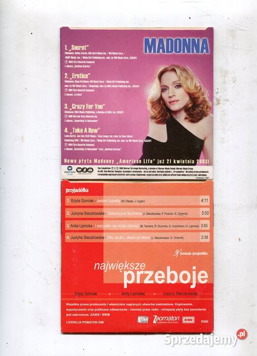 Madonna Miłosne przeboje Największe przeboje 2