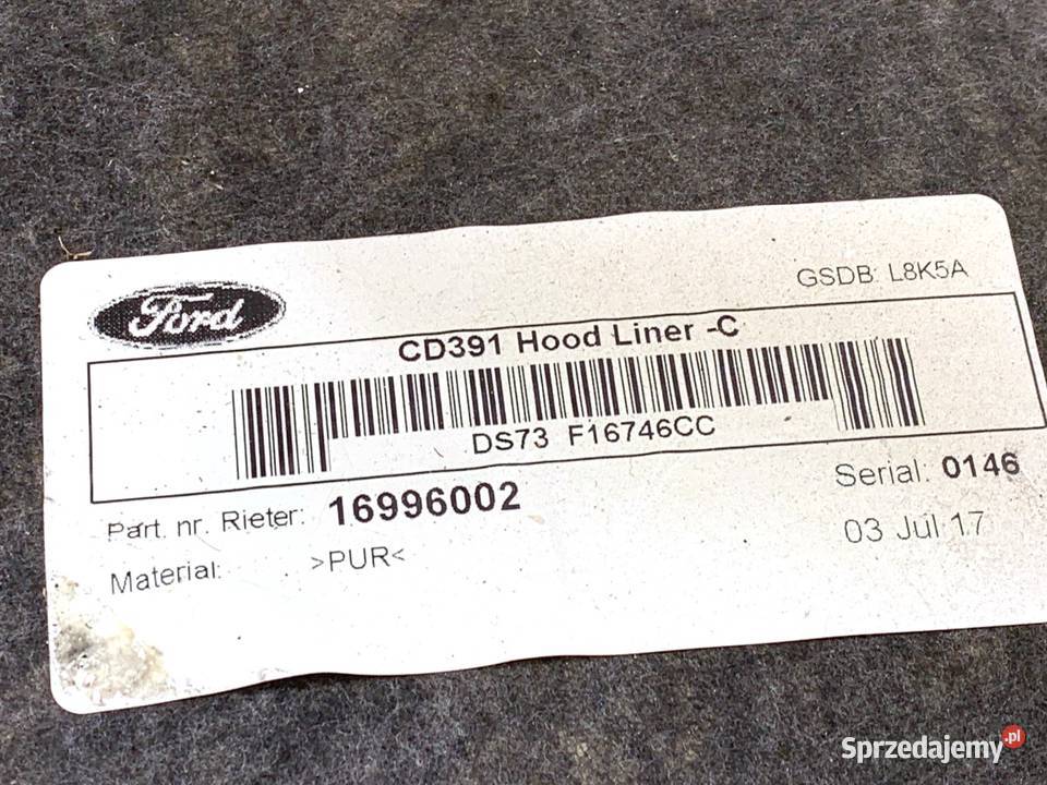 WYGŁUSZENIE MASKI FORD MONDEO MK5 Hatchback osobowe