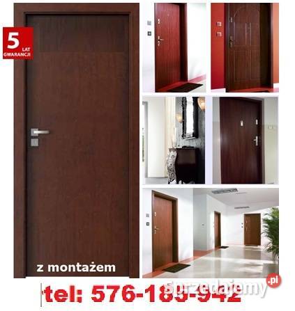 Tanie drzwi zewnętrzne WEJŚCIOWE Z MONTAŻEM Lędziny