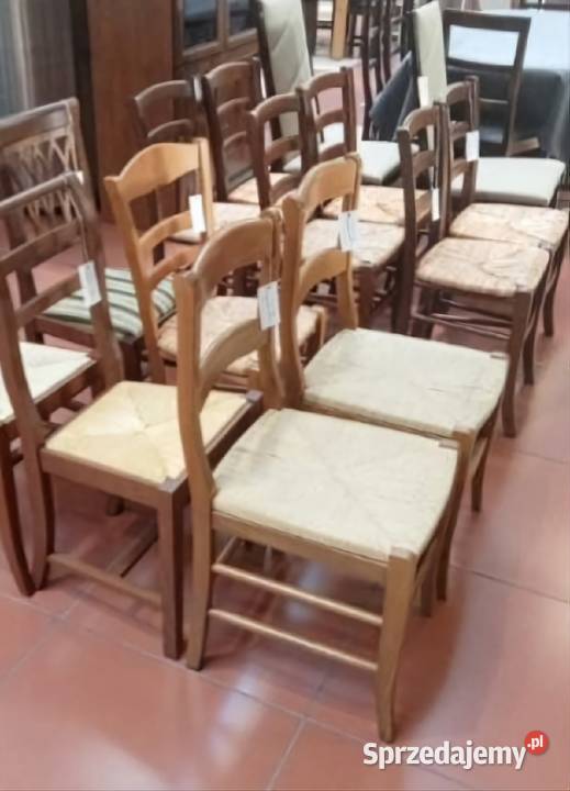 KRZESŁA 2 klasyczne włoskie rustykalne orzech Lublin