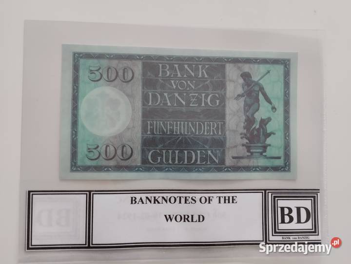 WOLNE MIASTO GDAŃSK 500 gulden 1924 UNC seria E Białystok