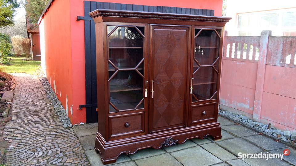 Wspaniała Biblioteka Witryna Dąb 1920 Renowacji Ziębice