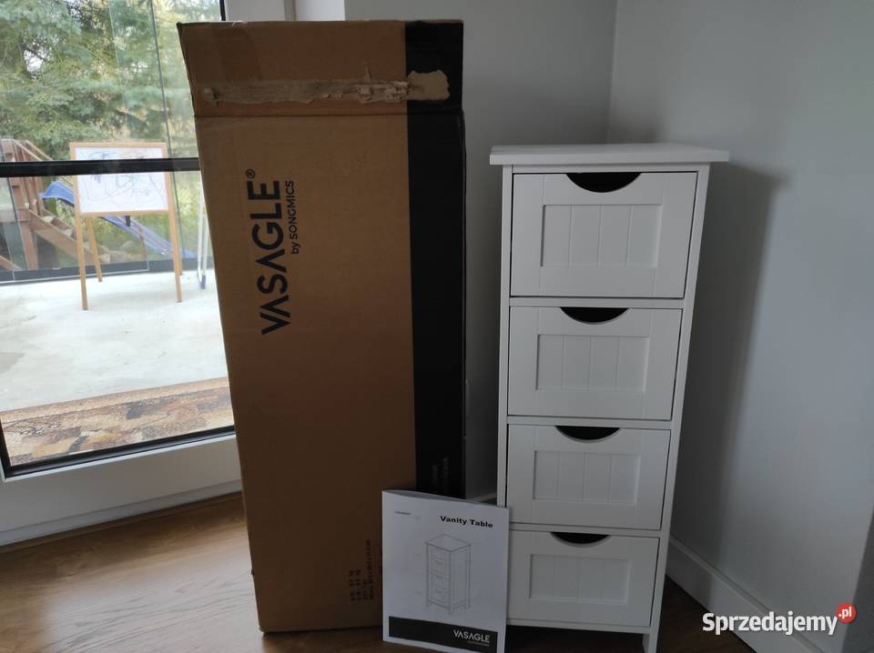 Vasagle LHC40W nowa komoda komódka 4 szuflady mazowieckie Płock sprzedam
