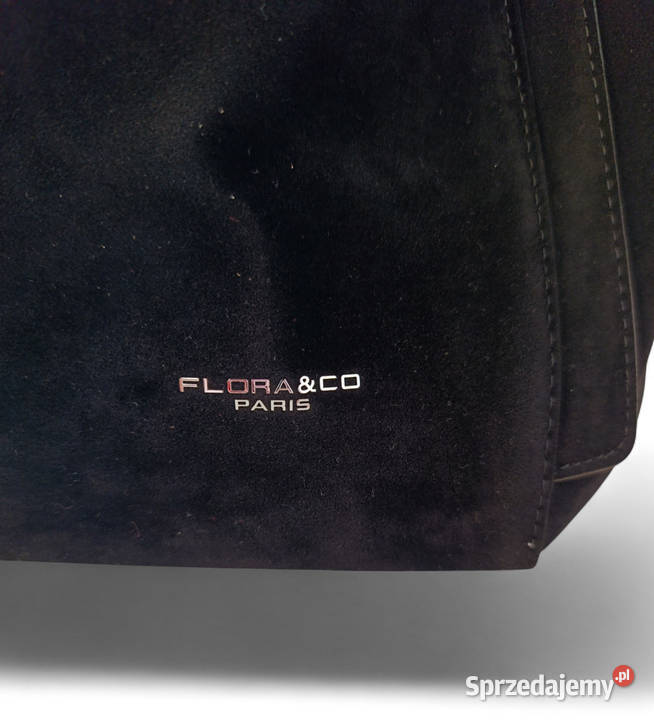 Torebka damska noir zamsz shopperka pojemna wielkopolskie Żabiczyn