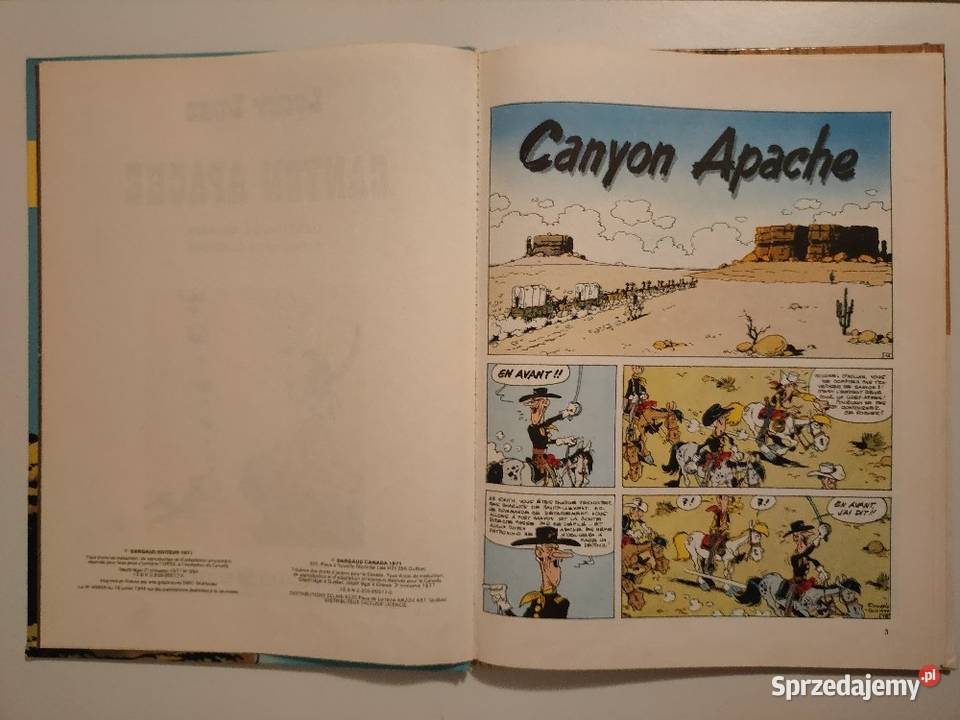 Lucky Luke Canyon Apache 1977 Morris Goscinny Kościan