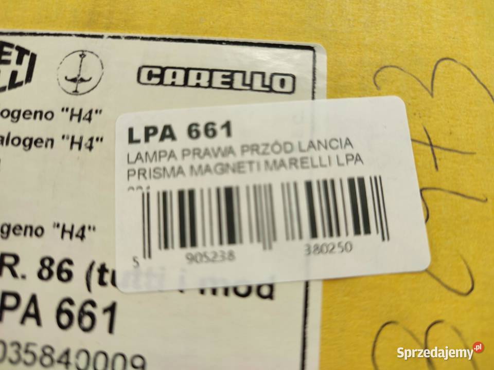 LAMPA PRAWY PRZÓD LANCIA PRISMA R86 19831989