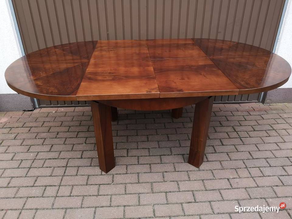 Stół ArtDeco Orzech Zgrabny Antyk Stary Swarzędz