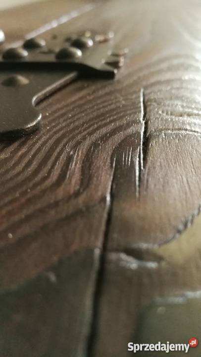 Rustykalna kolonialna skrzynia ogniem malowana 100cm Dom i Ogród Krasów