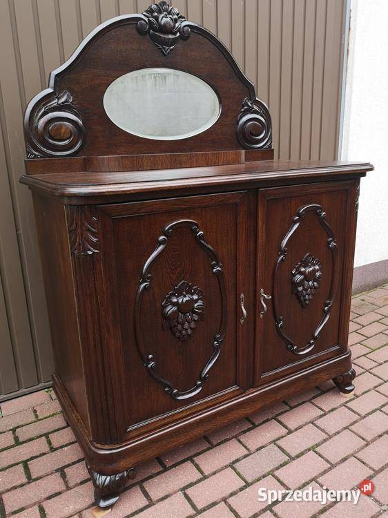 Komoda Pomocnik Dębowy Okazały Stary Antyk Antyki, Sztuka, Kolekcje Swarzędz