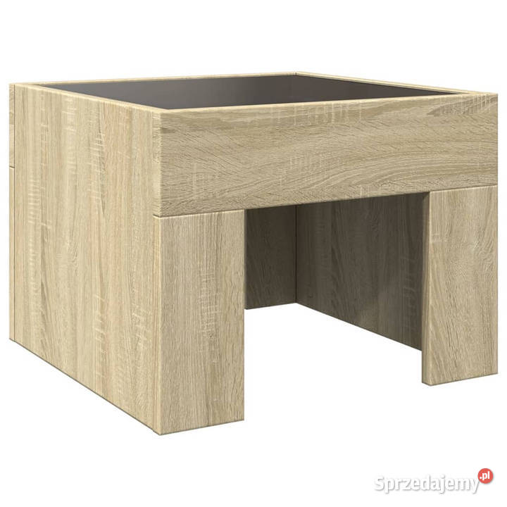 Stolik nocny z LED Infinity dąb sonoma 40x40x30 Warszawa