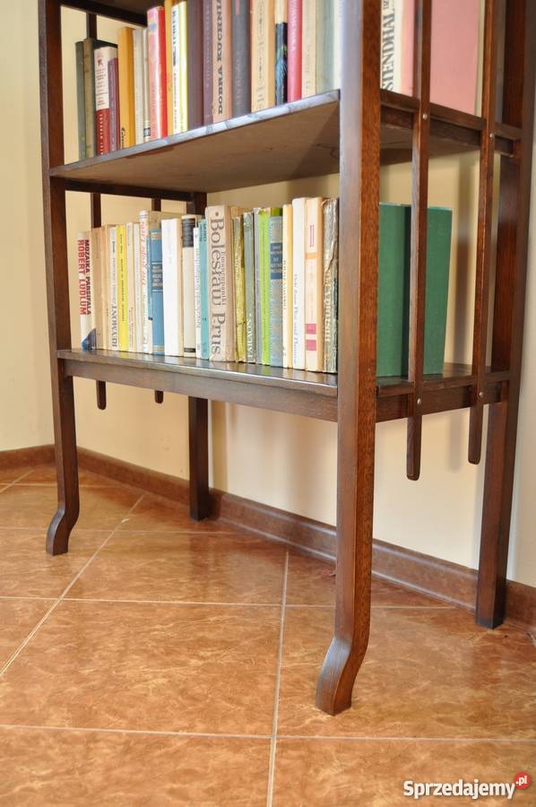 ETAŻERKA DĘBOWA SECESYJNA Nysa