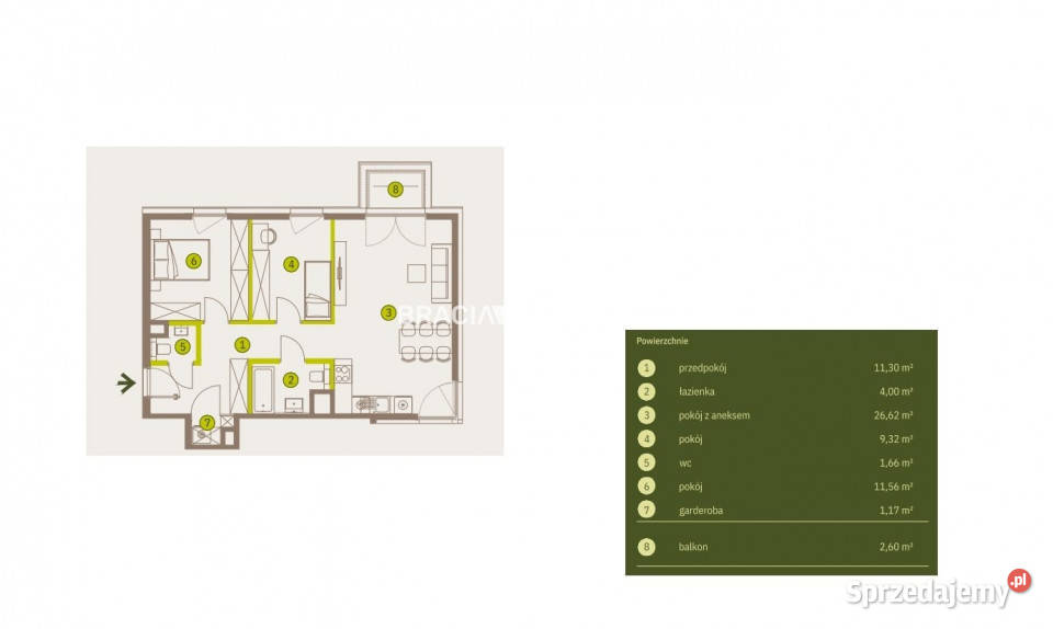 Sprzedam mieszkanie 6562m2 3pok Kraków