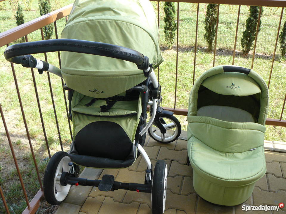 Bebetto Luca 2w1 Zielony lenbiały stelaż STAN Folia przeciwdeszczowa  Wrocław