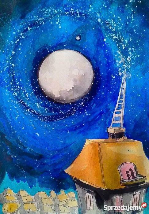 Akwarela KOCHANKOWIE artystki plastyka Adriany