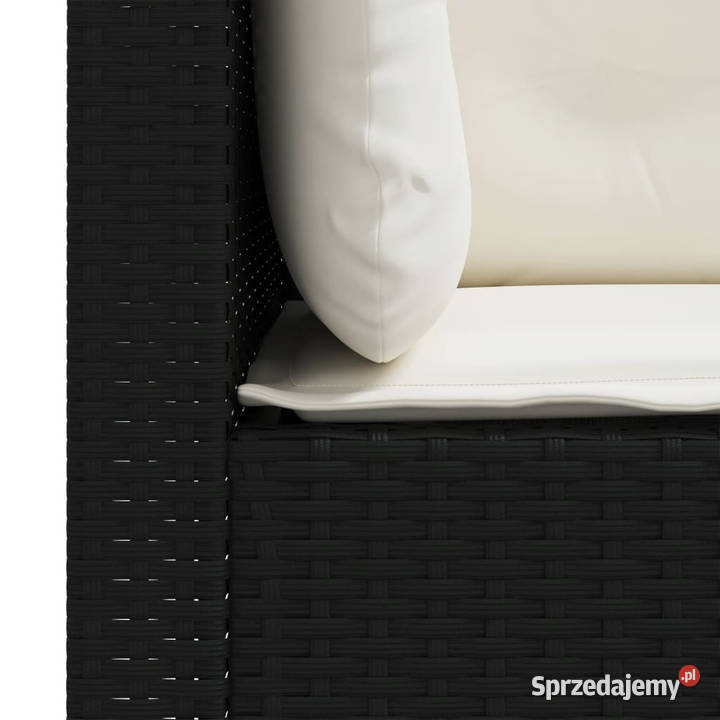 Sofa ogrodowa z poduszkami 3osobowa czarna Warszawa