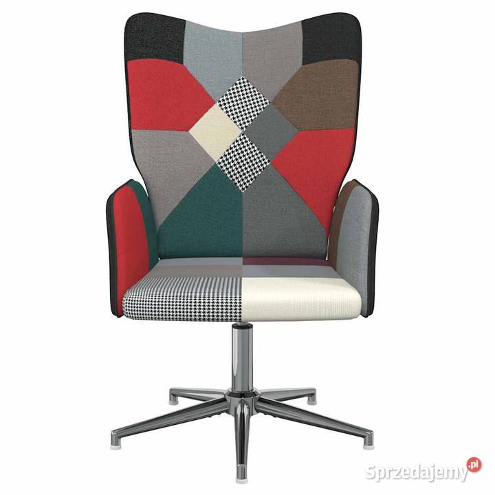 vidaXL Fotel patchworkowy obity tkaniną328201