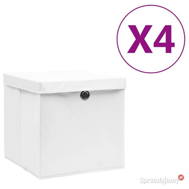 vidaXL Pudełka z pokrywami 4 28x28x28 SKU325208 Warszawa