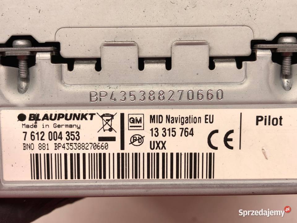 RADIO OPEL INSIGNIA A 13315764 0817 ODTWARZACZ