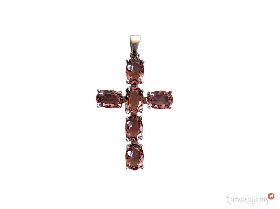 7547 Srebrny Krzyżyk z Sułtanitami sprzedam