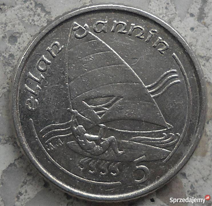 ISLE OF MANN5 PENCE1990 r ŻAGLÓWKA Numizmatyka sprzedam