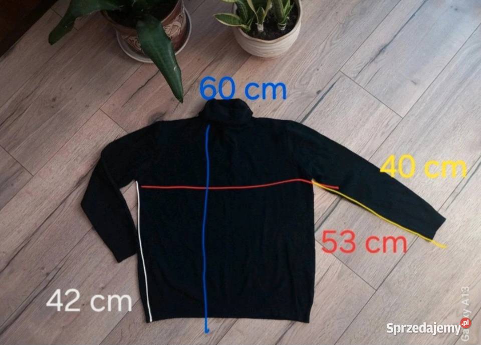 Czarny basic golf uniwersalny idealny na jesień Kietlów sprzedam