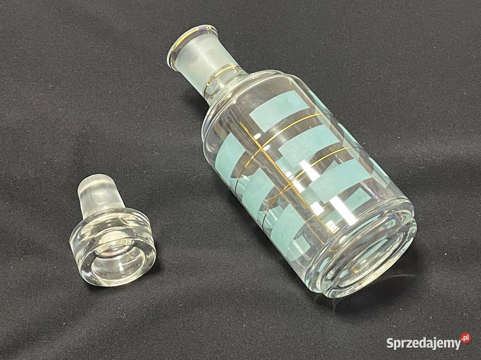 Stara karafka butelka Hortensja PRL Stara