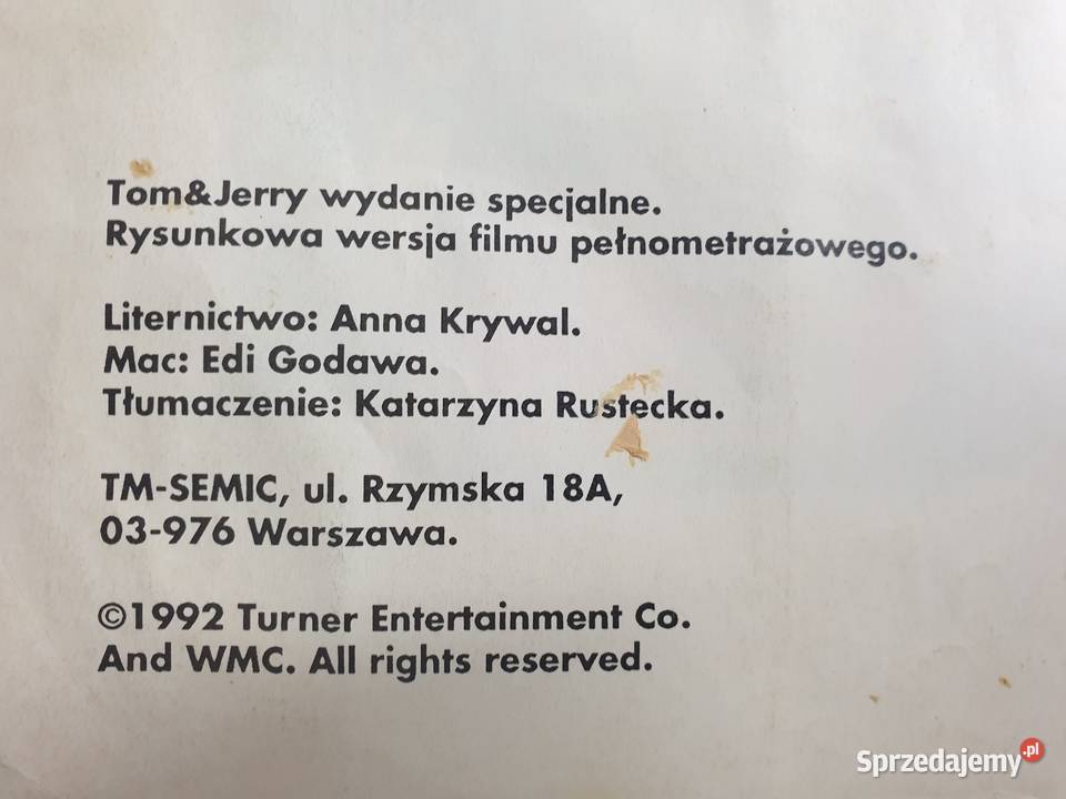 Tom Jerry Wydanie Specjalne TNSemic 193 Unikat Gdynia