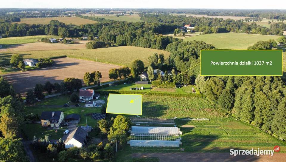 DZIAŁKA BUDOWLANA 1037m2 Wszystkie MEDIA z SUPER śląskie Golasowice