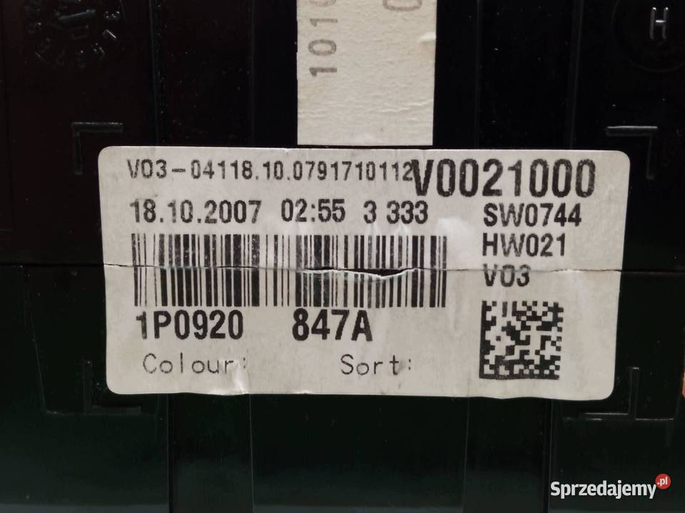 LICZNIK 1P0920847A 18 TSI Seat Leon II 20052012 osobowe