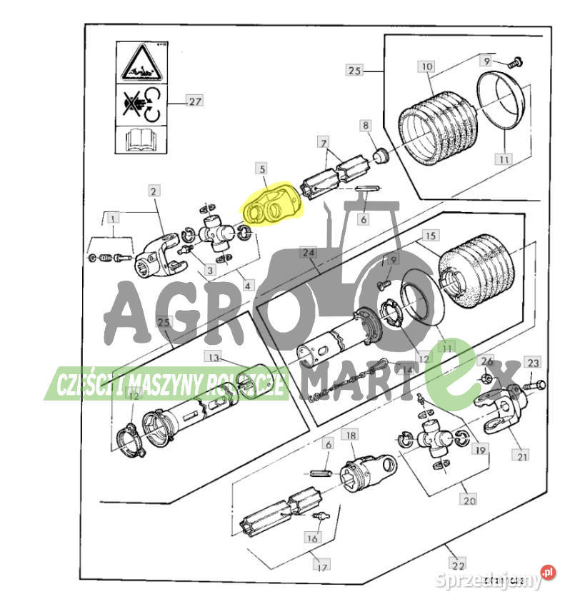 Z104463 Z57016 PRZEGUB WIDEŁKI 32x76 JD
