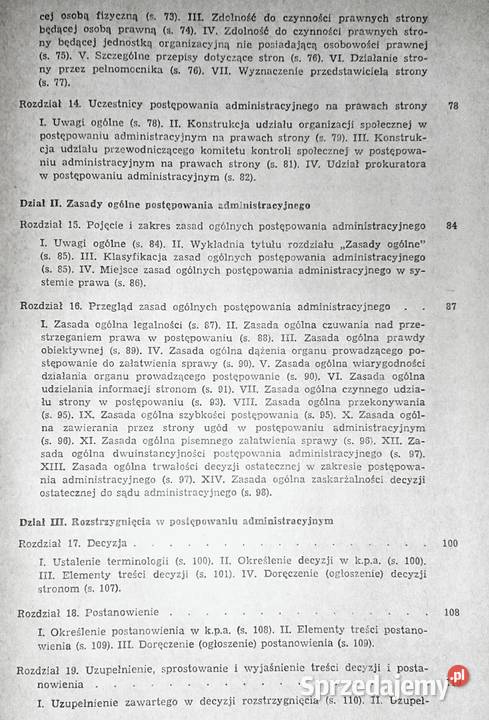 Postępowanie administracyjne Zarys wykładu sprzedam