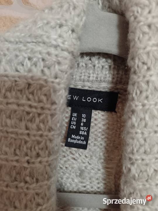 38M Handmade Szary dłuższy sweter kardigan z Odzież damska Kraków
