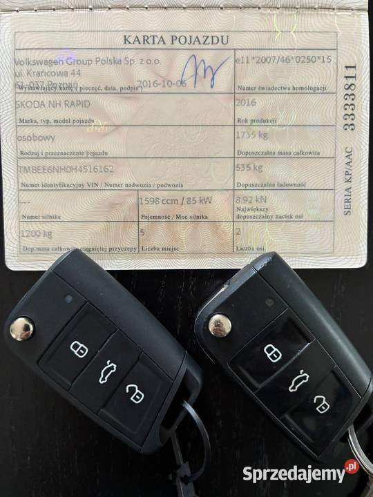 Skoda Rapid Ambition 16 TDI 115 Zadbana 115KM Robakowo sprzedam