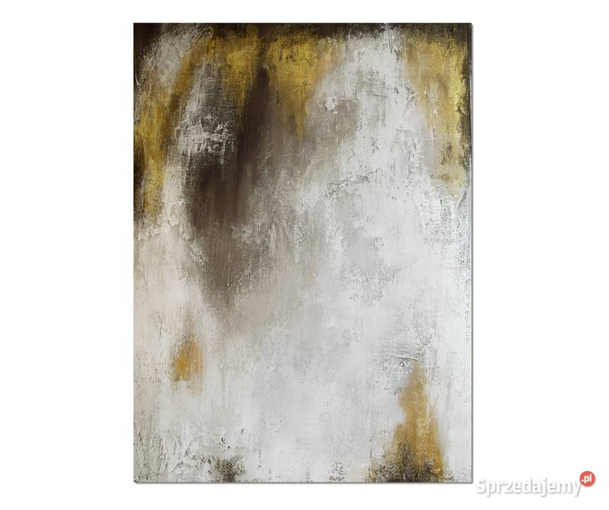 Gold rush 7, abstrakcja, nowoczesny obraz ręcznie malowany