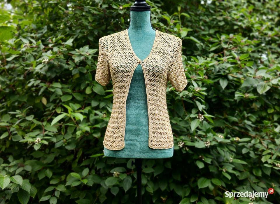 Beżowa narzutka vintage 38 M 40 L Adelsten retro Moda i Styl