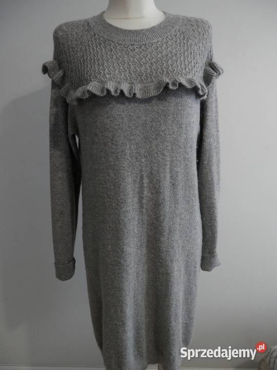 Sukienka Dzianinowa Wełniana Alpaka Nylon