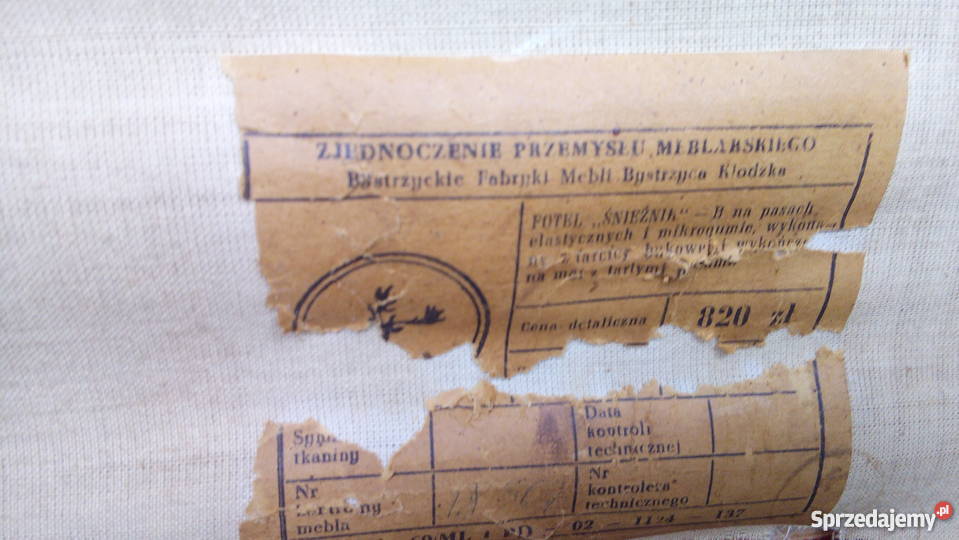 Fotel Śnieżnik Design PRL lata 5060 Loft mazowieckie Uwieliny sprzedam