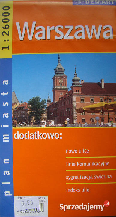 Warszawa Plan miasta Skala 126 000 2007 Limanowa