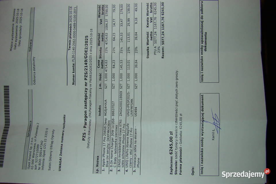 Iphone 17 Pro niebieski warmińsko-mazurskie