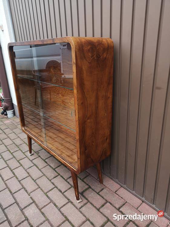 Witryna Biblioteka ARTDECO Orzech Stara Antyk wielkopolskie