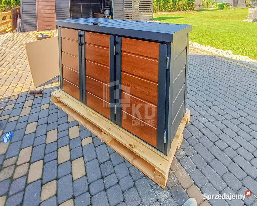 Zabudowa koszy na śmieci wiata obudowa Iława