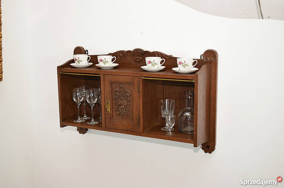 Stara dębowa półka szafka wisząca wysyłam Świdnica