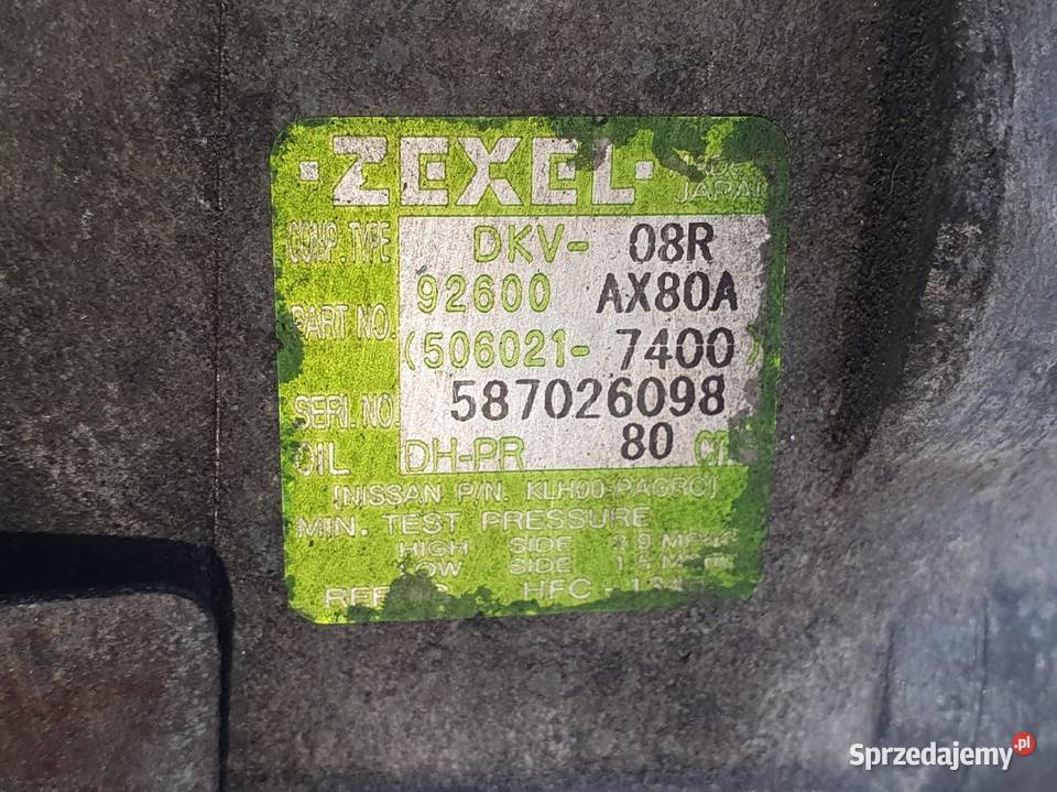 SPRĘŻARKA KLIMATYZACJI Nissan Micra K12 12 16V Rudka