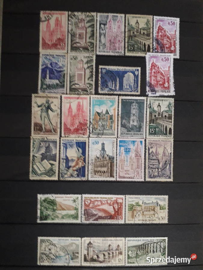 znaczki pocztowe Francja zabytki