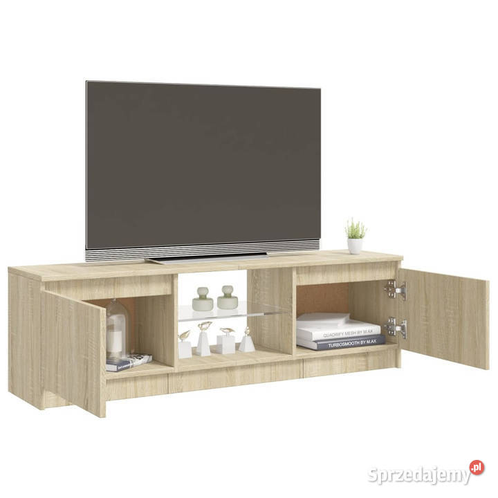 Szafka pod TV z oświetleniem LED dąb sonoma Warszawa