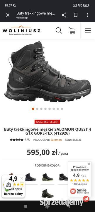 SALOMON QUEST 4 GTX GORETEX  Białobrzegi sprzedam