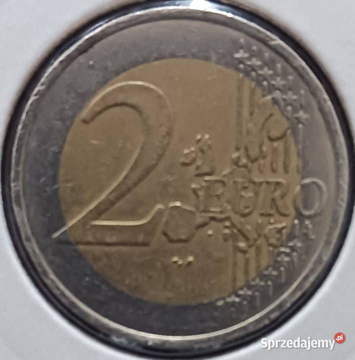 2 Euro Francja 2001 r przesunięcie stempla Konin