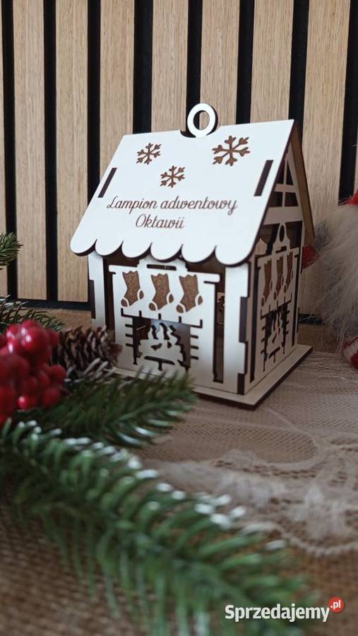 Lampion adwentowy z imieniem kominek łódzkie Bełchatów