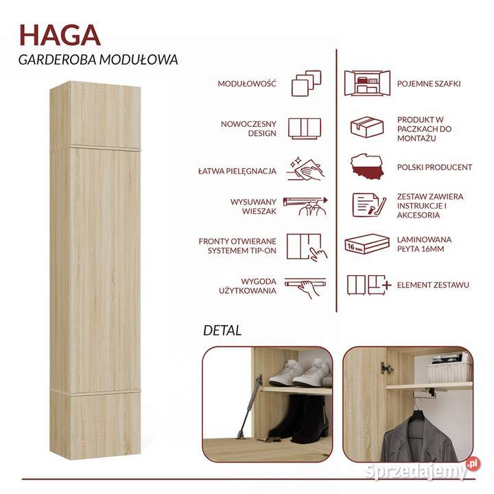 Szafa HAGA 1SZ Dąb Sonoma sprzedam