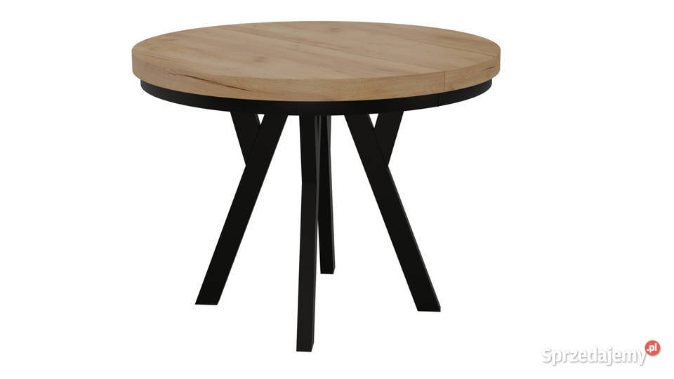 STÓŁ OKRĄGŁY ROZKŁADANY METAL LOFT SALON KUCHNIA Stoliki kawowe i ławy łódzkie